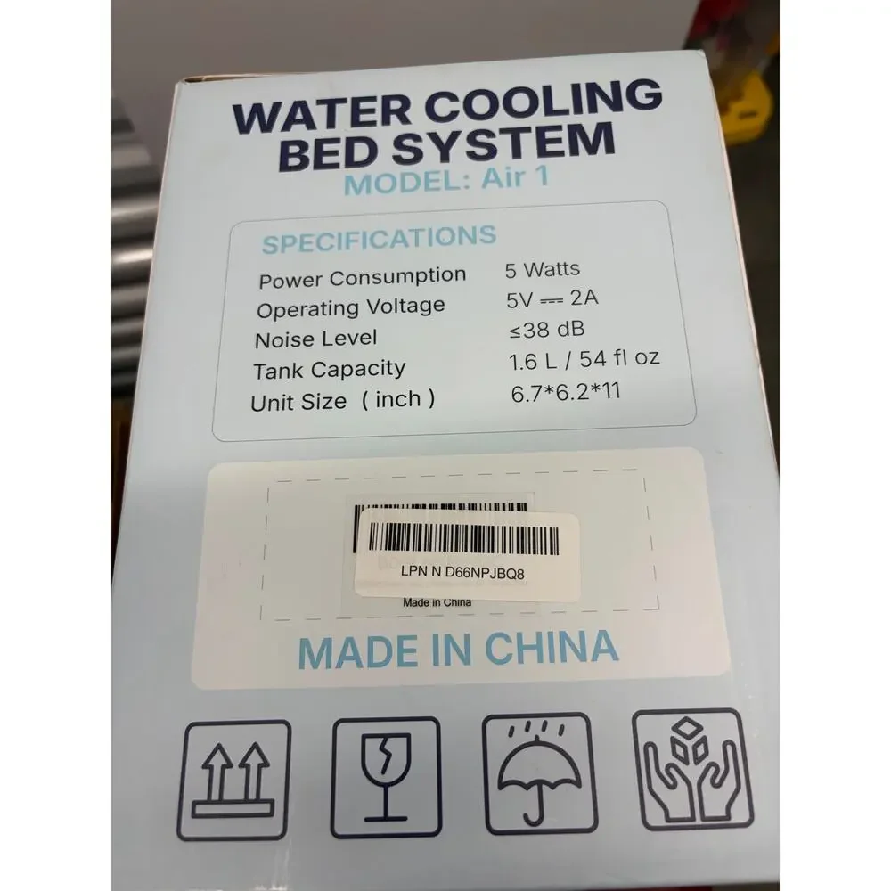 Cooling Mattr Pad, Active Hydro-Powered Bed Cooling System-NIB
